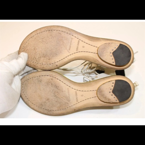 Brian Atwood white leather t-strap gladiator size6 - Picture 8 of 8